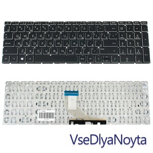 Клавіатура для ноутбука HP (250 G7, 255 G7 series) rus, black, без фрейму, white bezzel (ОРІГИНАЛ)