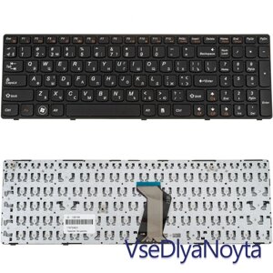 Клавіатура для ноутбука LENOVO (B570, B575, B580, B590, V570, V575, V580, Z570, Z575) Standard, black, black frame