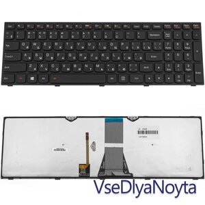 Клавіатура для ноутбука LENOVO (G50-30, G50-45, G50-70, Z50-70, Z50-75, Flex 2-15) rus, black, підсвітка