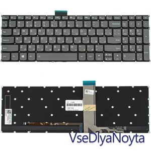 Клавіатура для ноутбука LENOVO (IdaPad: Slim 7-15 series), rus, black, без фрейму, підсвічування клавіш