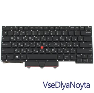 Клавіатура для ноутбука LENOVO (ThinkPad: E14 Gen 2) rus, black, без фрейму, підсвітка клавіш