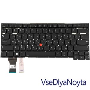 Клавіатура для ноутбука LENOVO (ThinkPad: T14s Gen 2) rus, black, без фрейму, підсвічування клавіш (ОРІГИНАЛ)