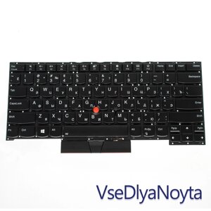 Клавіатура для ноутбука LENOVO (ThinkPad: T490s, T495s) rus, black, без фрейму, підсвітка клавіш (ОРИГІНАЛ)