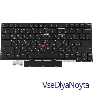 Клавіатура для ноутбука LENOVO (ThinkPad: X1 Yoga 8th Gen) rus, black, без фрейму, підсвічування клавіш (ОРІГИНАЛ)