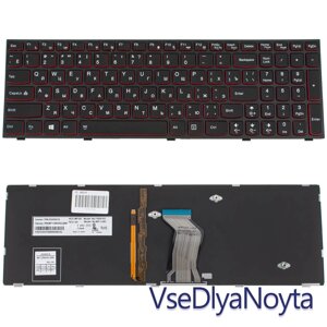 Клавіатура для ноутбука LENOVO (Y500, Y510p) rus, black, підсвічування клавіш