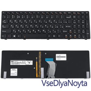 Клавіатура для ноутбука LENOVO (Y580) rus, black, підсвітка клавіш