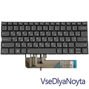 Клавіатура для ноутбука LENOVO (Yoga 530-14ARR, 530-14IK) rus, black, без фрейму, підсвічування клавіш (ОРІГИНАЛ)