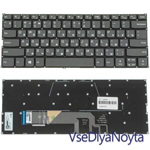 Клавіатура для ноутбука LENOVO (Yoga 530-14ARR, 530-14IK) rus, black, без фрейму