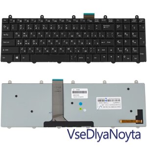 Клавіатура для ноутбука MSI (GT780, GT783) rus, black, підсвічування клавіш (RGB) (ОРІГИНАЛ)