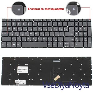 Клавіатура lenovo ideapad 330-15ICH 520-15IKB S145-15AST S145-15IKB S145-15API v15-ikb 330-17ikb V15-ADA