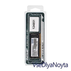 Модуль пам'яті SO-DIMM DDR4 16 GB 3200mhz PC4-21300 patriot, 1.2V, CL22 (PSD416G320081S)