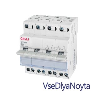 Перемикач напруги 2-0-1, 4P, 63A, 14kW, 50Hz
