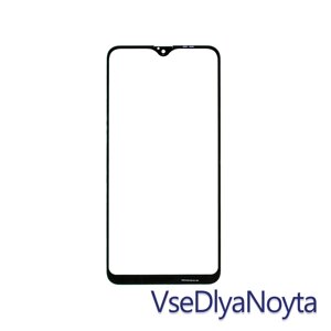 Скло корпусу з рамкою для Samsung A10 A105, black, ОРИГИНАЛ)