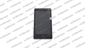 ОЧЕНКА Дисплей для смартфона (телефона) Microsoft Lumia 532 DS (Nokia), black (у зборі з тачскрином) (без