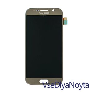 ОЧЕНКА Дисплей для смартфона (телефона) Samsung Galaxy S6 SS, SM-G920, gold (у зборі з тачскрином) (без