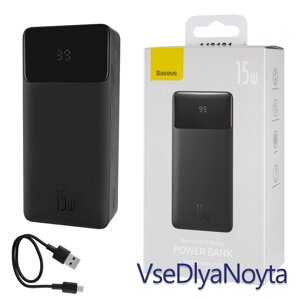 Універсальна мобільна батарея Baseus Bipow Digital Display Power bank 30000mAh 15 W Black (PPBD050201)