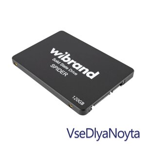 Жорсткий диск 2.5" SSD 120 gb wibrand spider, WI2.5SSD/SP120GB, 3D TLC NAND, SATA-III 6gb/s, зап/шт.