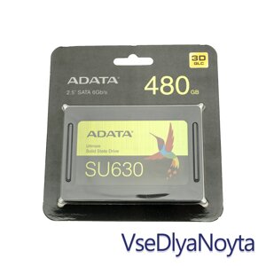 Жорсткий диск 2.5" SSD 480 GB ADATA ultimate SU630 series, ASU630SS-480GQ-R, 3D QLC, SATA-III 6gb/s, зап/шт.