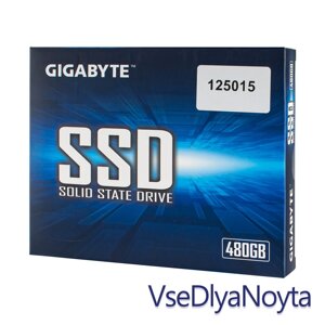 Жорсткий диск 2.5" SSD 480gb gigabyte, GP-GSTFS31480GNTD, TLC, SATA-III 6gb/s, зап/шт. 480/550 мб/с