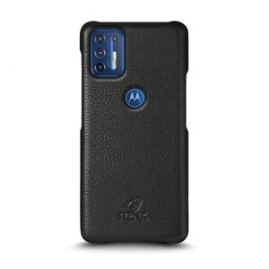 Шкіряна накладка Cover для Motorola Moto G9 Plus Чорна (69727)