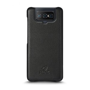 Шкіряна накладка Stenk Cover для ASUS Zenfone 8 Flip Чорна (69932)