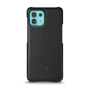 Шкіряна накладка Stenk Cover для Motorola Edge 20 lite Чорна (71372)