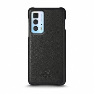 Шкіряна накладка Stenk Cover для Motorola Edge 20 Pro Чорна (71374)