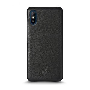 Шкіряна накладка Stenk Cover для Xiaomi Redmi 9A Чорна (68738)