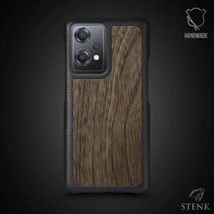 Шкіряна накладка Stenk WoodBacker для OnePlus Nord CE 2 Lite 5G Чорна (72440)