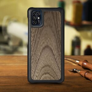 Шкіряна накладка Stenk WoodBacker для ZTE Blade V2020 Smart Чорна (70395)