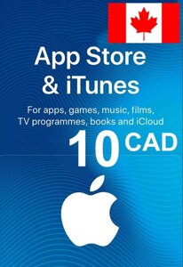 Подарункова картка iTunes 10 CAD для сертифіката коду App Store Itunes Store та карта поповнення облікового запису Appstore