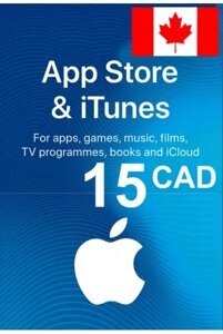 Подарункова картка iTunes 15 CAD для сертифіката коду App Store Сертифікат iTunes Store та карта поповнення облікового запису Appstore