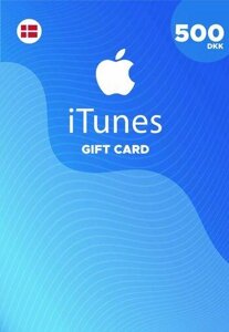 Подарункова картка iTunes 500 DKK для сертифіката коду App Store Store Store та карта поповнення облікового запису Appstore.