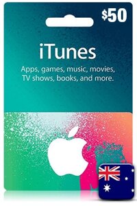Подарункова картка iTunes Aud 50 для коду коду додатків Сертифікат iTunes Store та карта поповнення облікового запису Appstore.