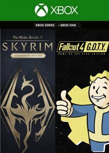 Skyrim Anniversary Edition + Fallout 4 G. O. T. Y пакет для Xbox One/Series s | x