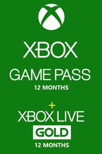 Xbox Game Pass 12 місяців + Xbox Live Gold протягом 12 місяців (Xbox One / Series S | x) Для всіх країн