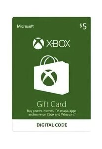Xbox Live Gift Card на 5 $USD), US / USA - регіон