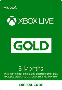 Xbox Live Gold - 3 місяці (Xbox 360 / One) підписка для всіх регіонів і країн