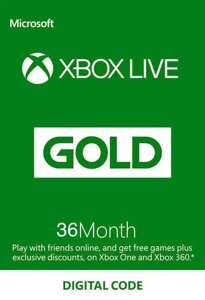 Xbox Live Gold - 36 місяців (Xbox 360 / One) підписка для всіх регіонів і країн