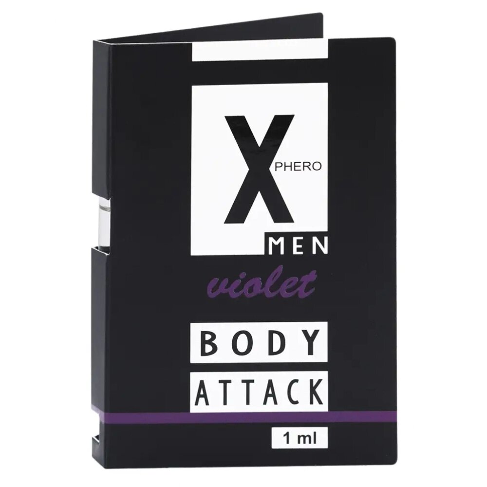 Духи з феромонами для чоловіків X phero Men Violet Body Attack, 1 ml від компанії Slav-intim. shop - фото 1