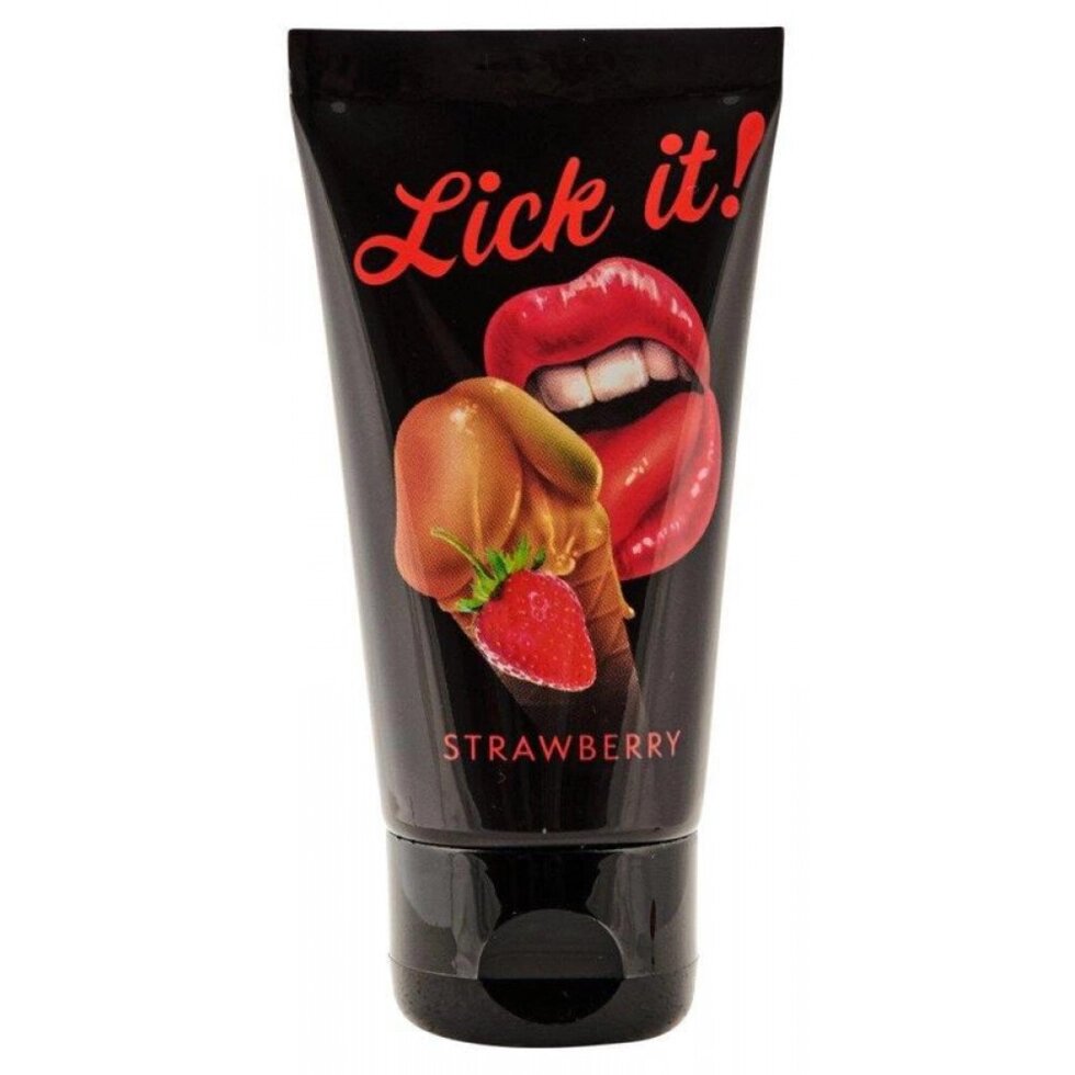 Оральний гель-лубрикант "Lick-it Strawberry" 50 мл від компанії Slav-intim. shop - фото 1