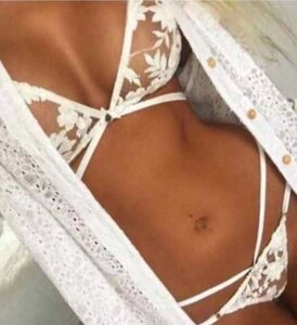 Жіночий комплект з бандажними стрічками