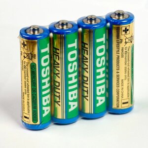 Батарейка сольова TOSHIBA Premium R6 AA Shrink