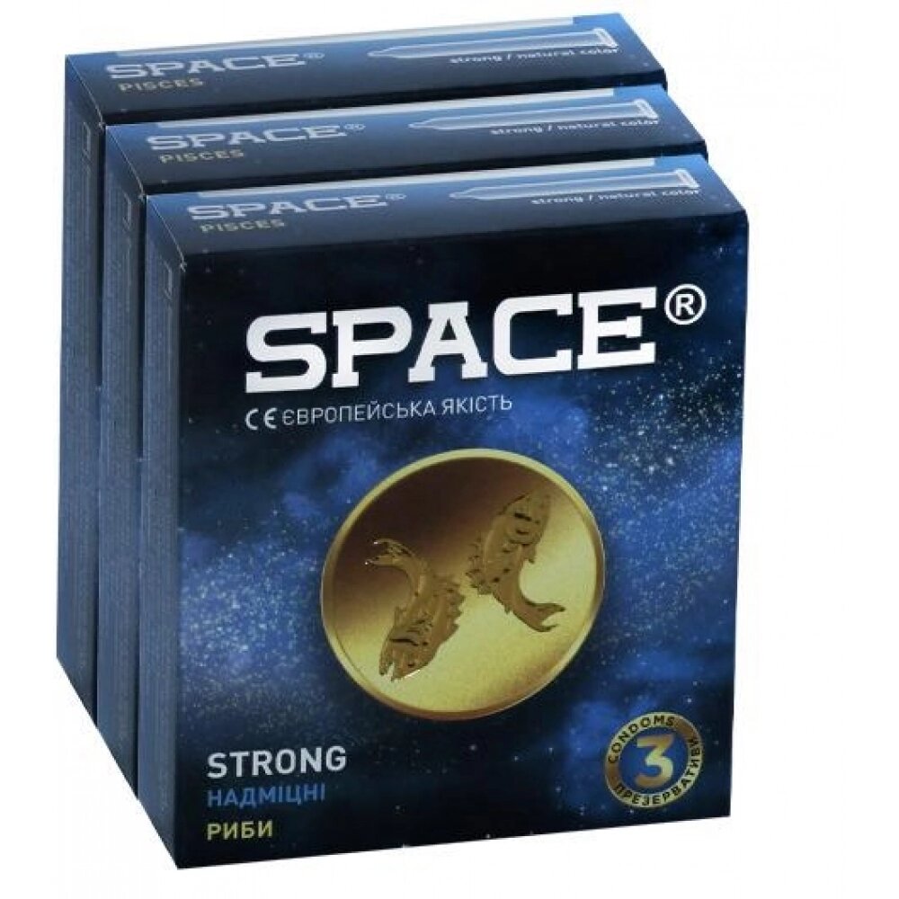 Презервативи SPACE STRONG Зодіак Надміцні 3 шт від компанії Slav-intim. shop - фото 1