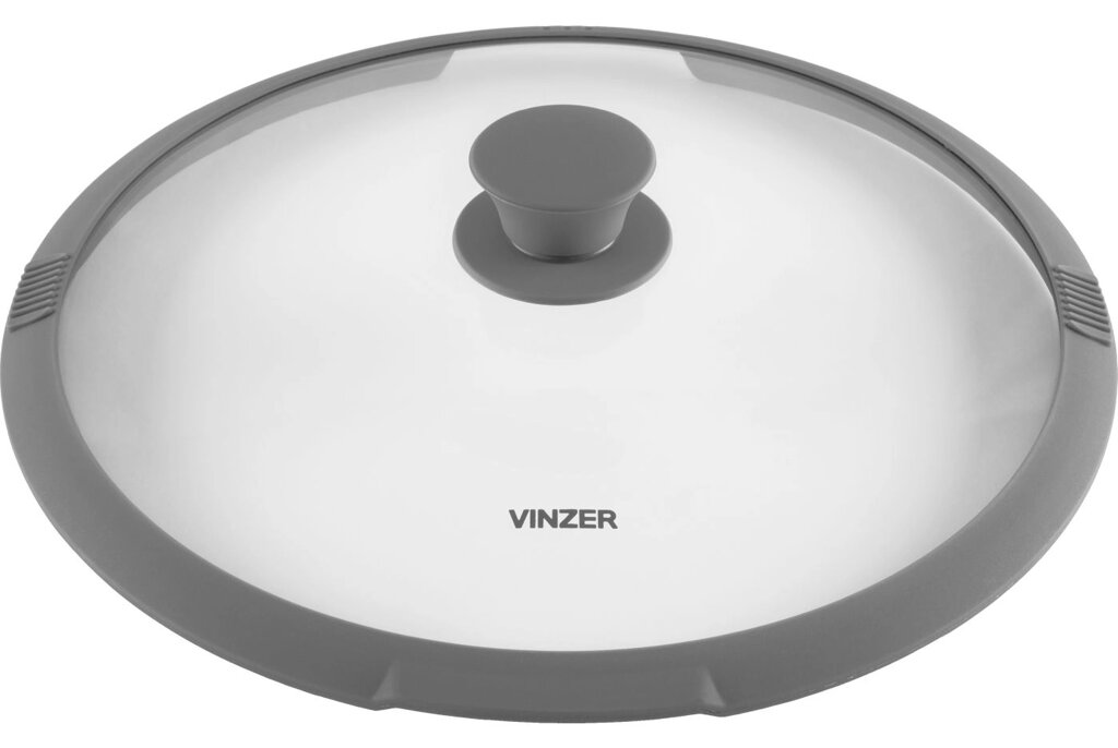 Кришка VINZER скляна із силіконом 24 см (89250) від компанії VINZER HOME - фото 1