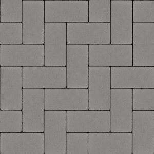 Тротуарна плитка Авеню Бруківка безфаскова 20-10-8 сірий