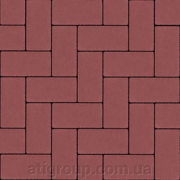 Тротуарна плитка Авеню Бруківка безфаскова 20-10-6 вишня від компанії Інтернет-магазин будівельних матеріалів «ATІ Груп» - фото 1