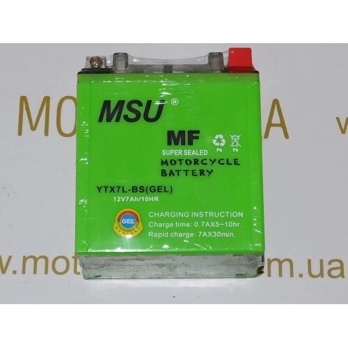 Акумулятор GEL 12V / 7AH  YTX7L-BS MSU від компанії Мотозірка - фото 1