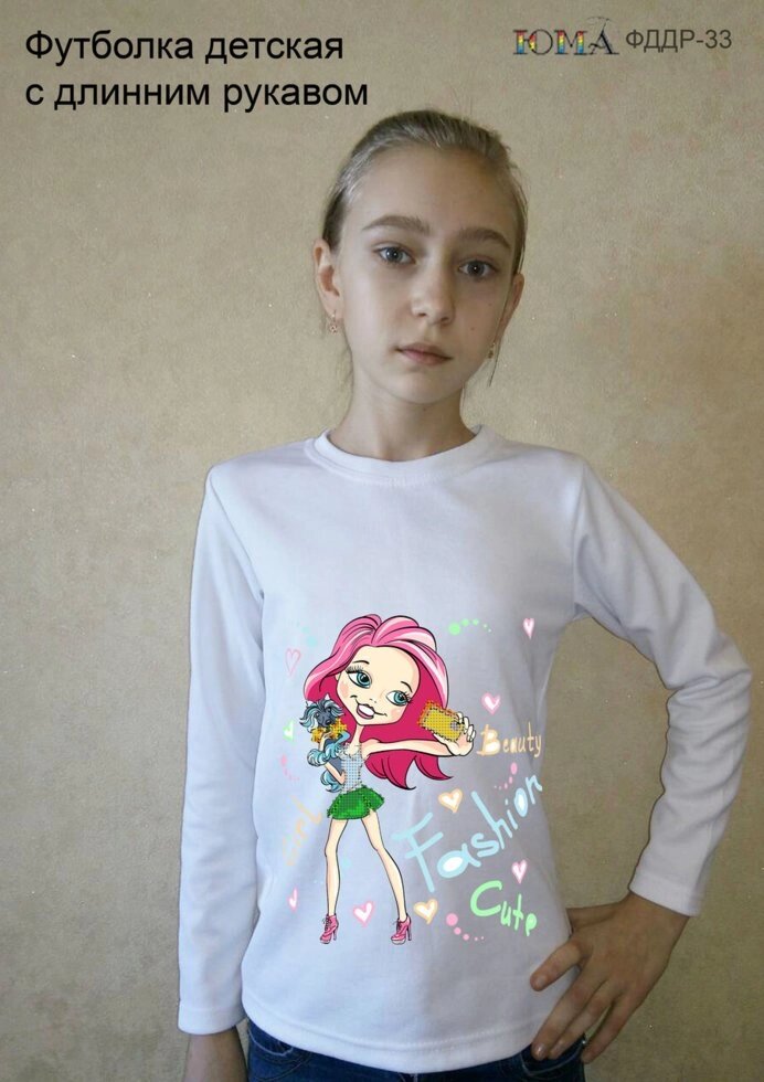 Дитяча футболка з довгим рукавом для вишивки бісером від компанії Інтернет-магазин «вишивав-ка» - фото 1