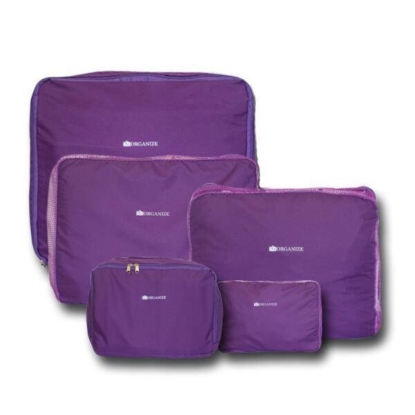 Дорожній органайзер (сумочки в чемодан) 5 шт ORGANIZE C002 фіолетовий від компанії Інтернет-магазин «вишивав-ка» - фото 1